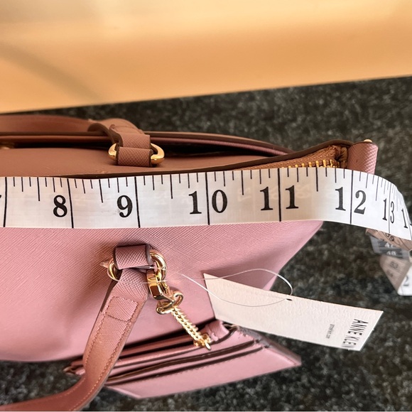 Anne Klein NWT Laine TZ Satchel Tote Removable Crossbody Strap Cardholder Pink - Picture 9 of 15
